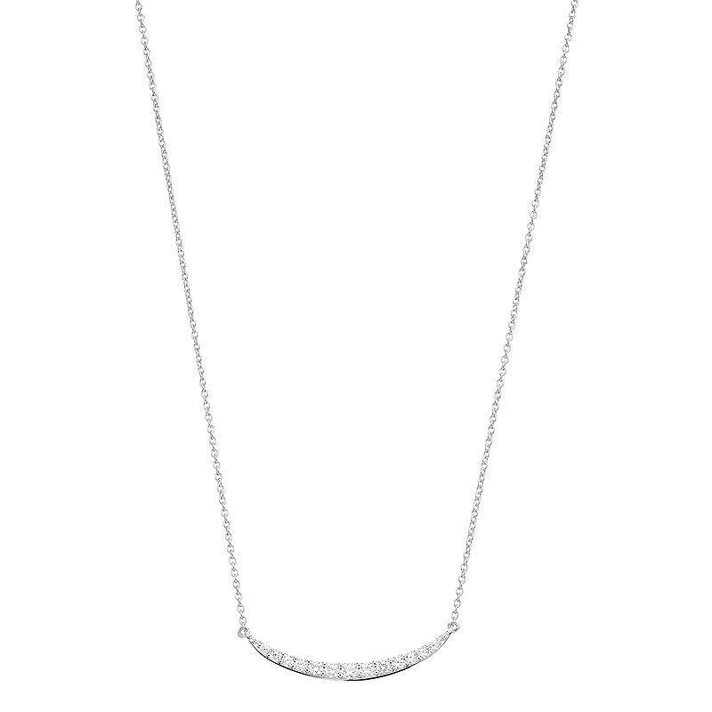 Diamond Brilliance 1/4 Carat T.W. Lab-Created Diamond Smile Link Necklace, Womens Sterling Product Image