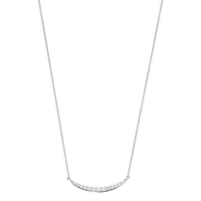 Diamond Brilliance 1/4 Carat T.W. Lab-Created Diamond Smile Link Necklace, Womens Sterling Product Image