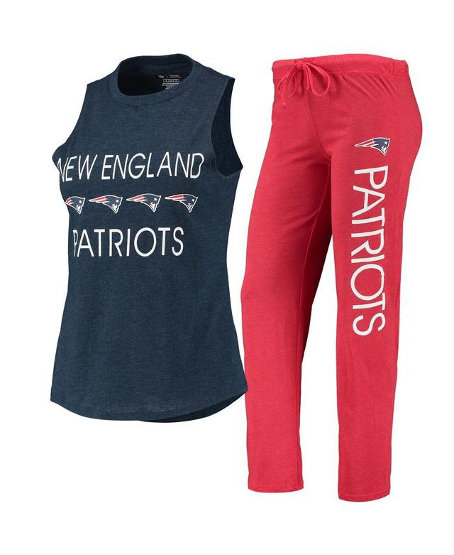 Womens Concepts Sport Red/Navy New England Patriots Muscle Tank Top & Pants Sleep Set Product Image