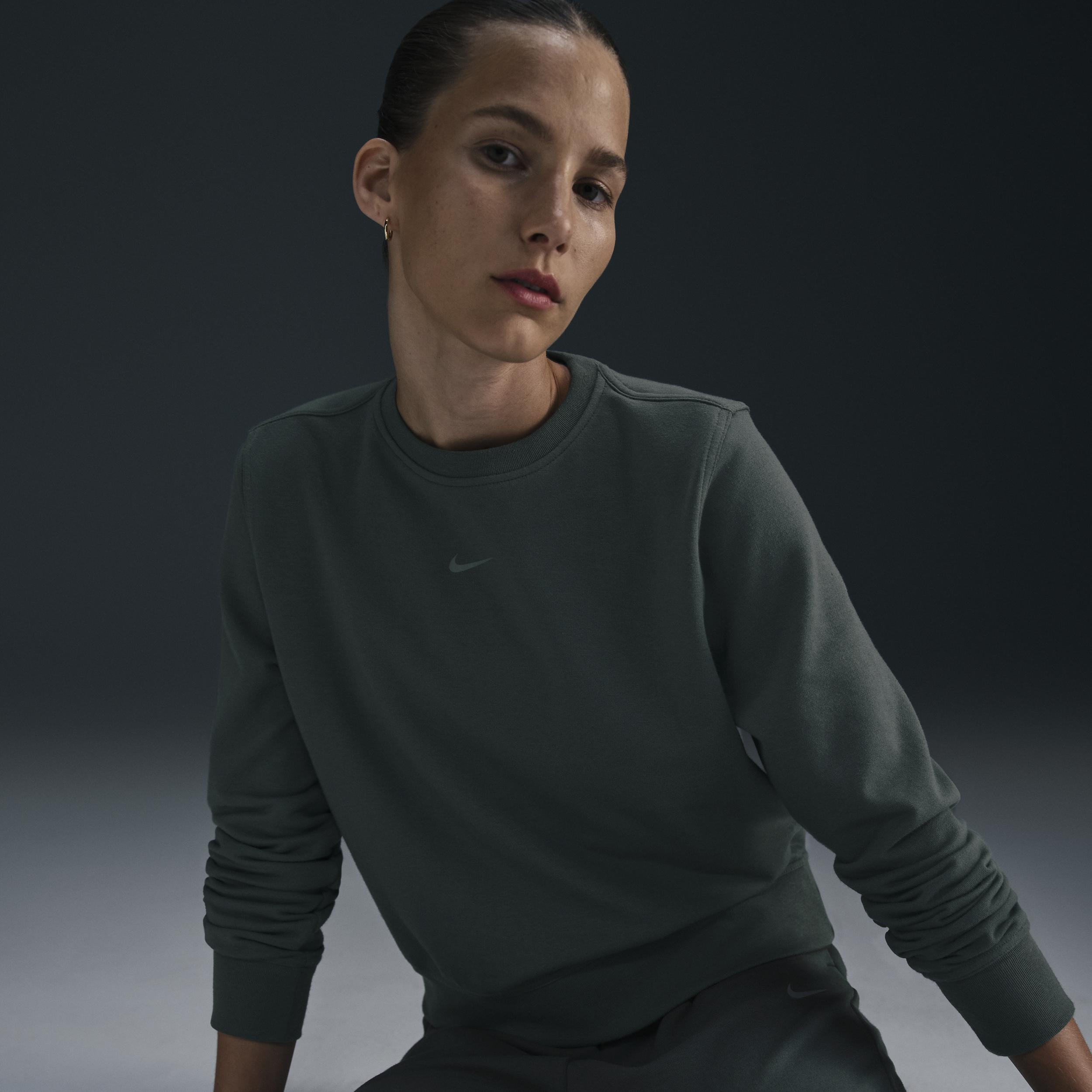 Nike Women's Dri-FIT One Crew-Neck French Terry Sweatshirt Product Image