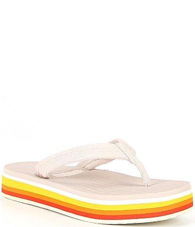 Hari Mari Womens Dune Sunset Colorblock Platform Flip Flops Product Image