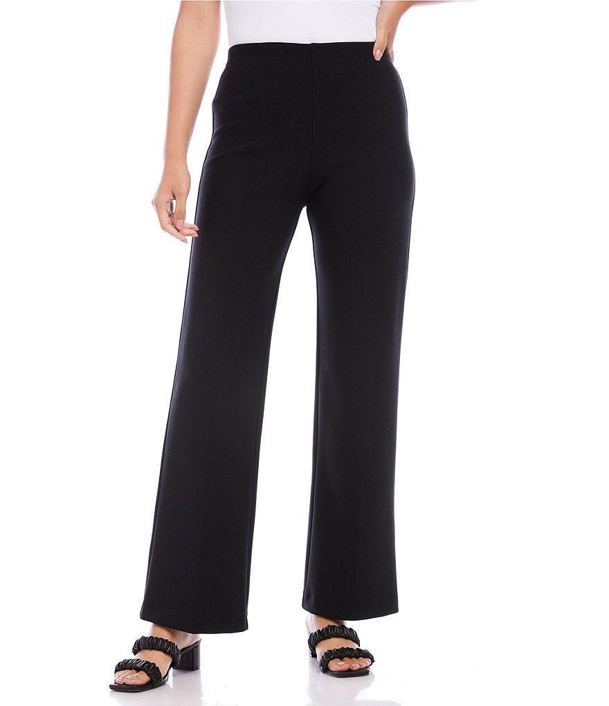 Karen Kane Presley Flat Front Mid Rise Wide leg Pull-On Pants Product Image