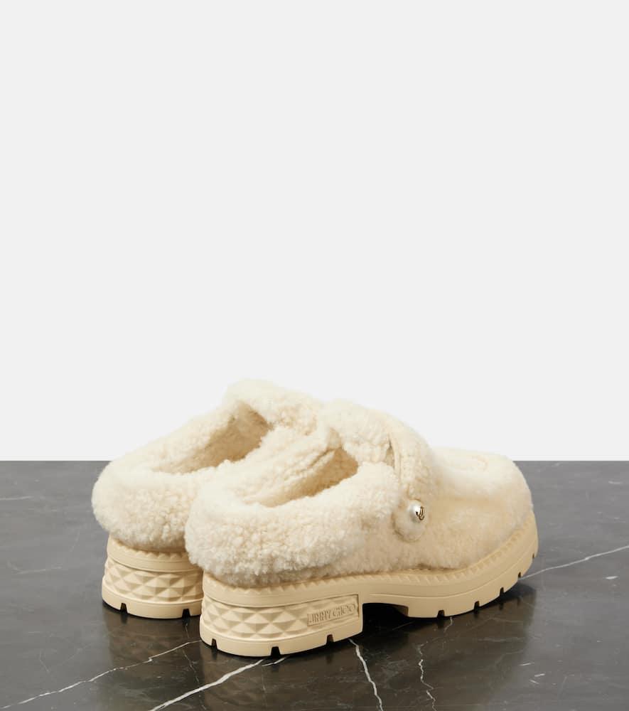 Shea Shearling Mules In Natural Product Image