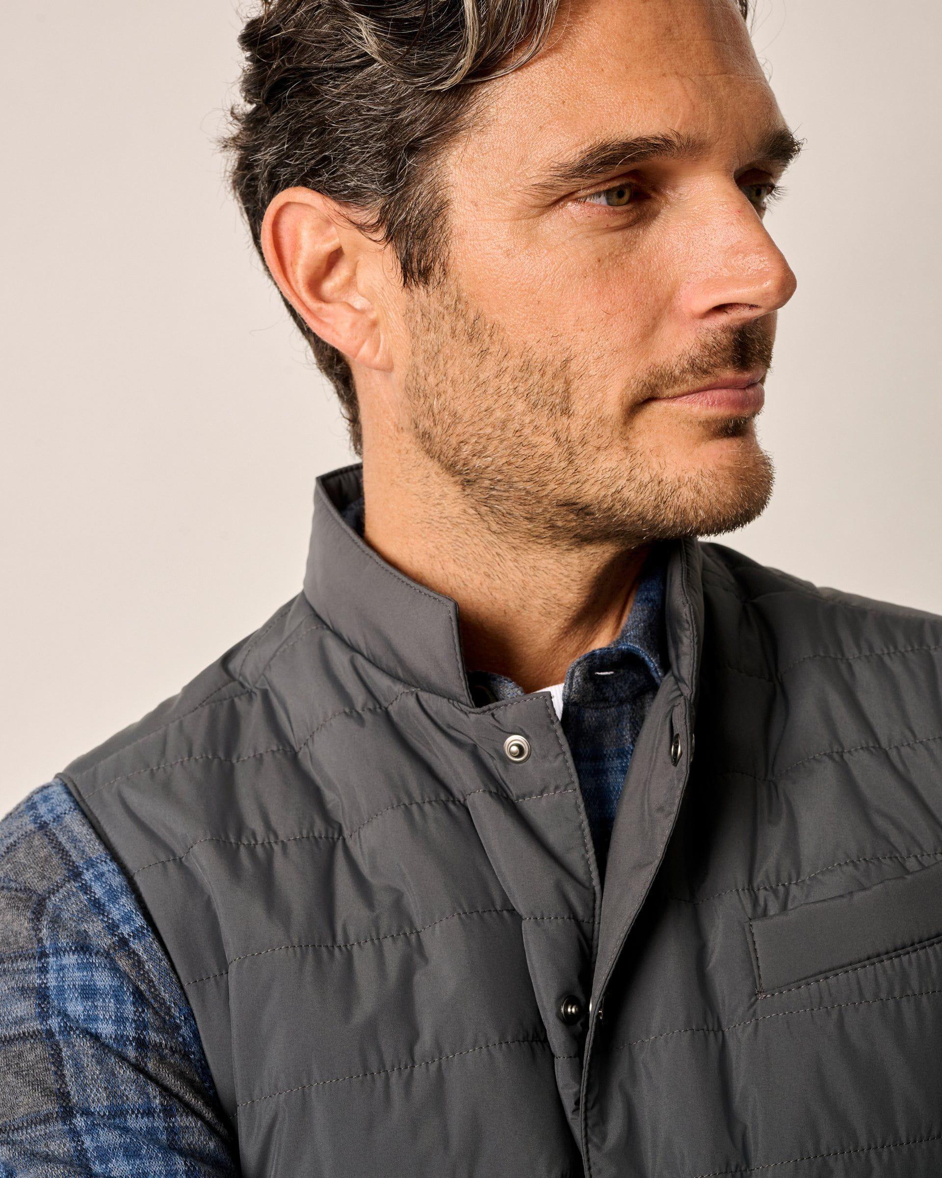 Apo Quilted Button Up Vest Male Product Image