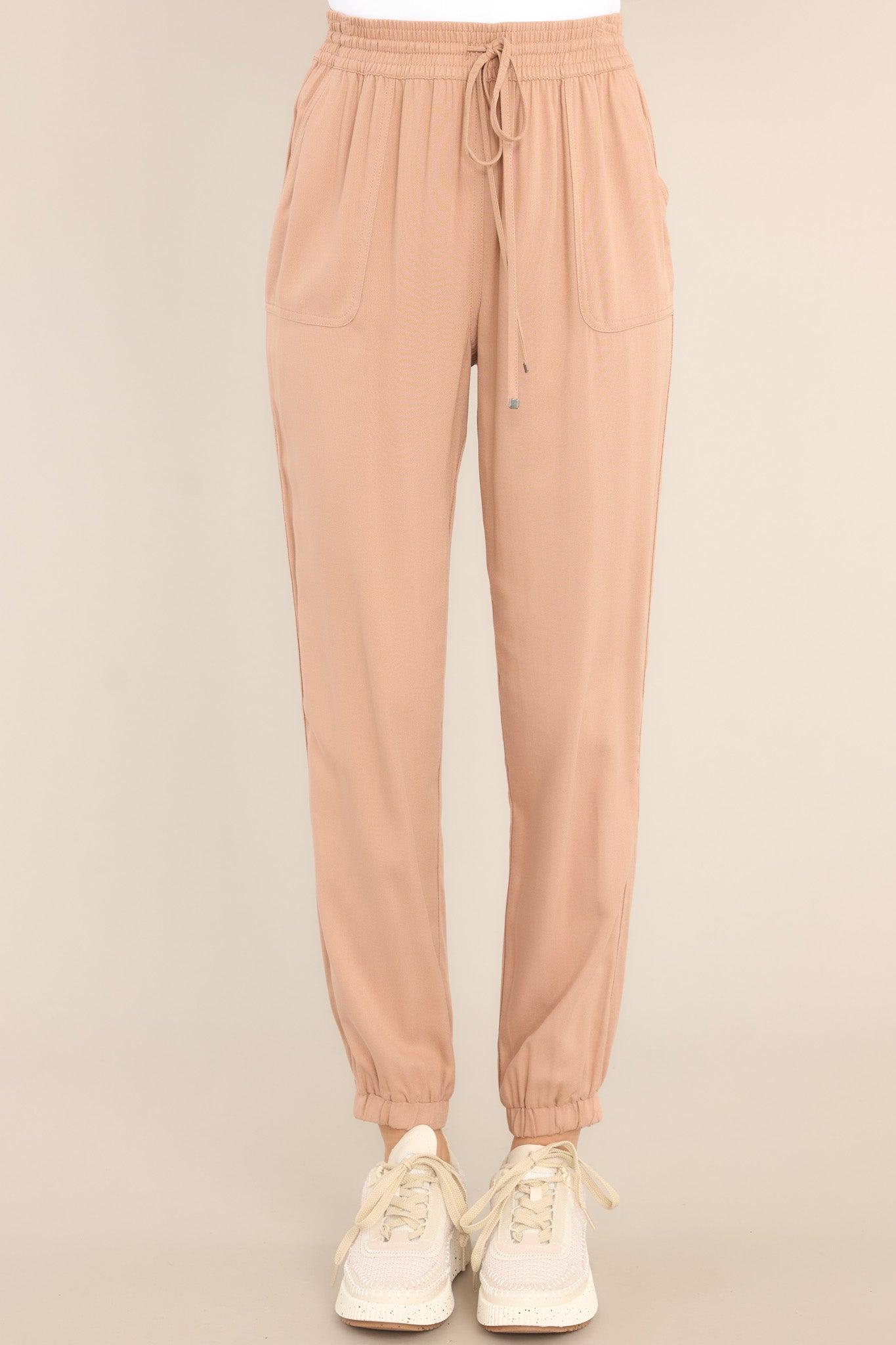 Stealth Stride Dusty Peach Jogger Pants Product Image