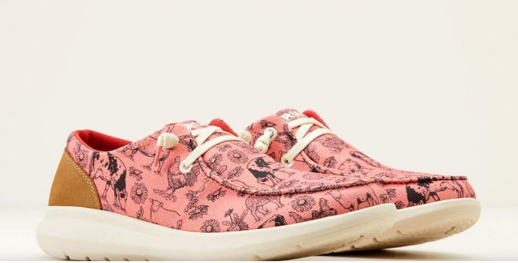 SALE Ariat® Ladies' Coral Livestock Print Hilo Casual Shoes Product Image