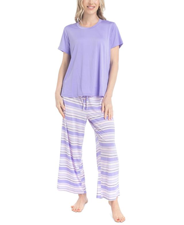 Hanes Womens 2-Pc. Short-Sleeve Pajamas Set Product Image