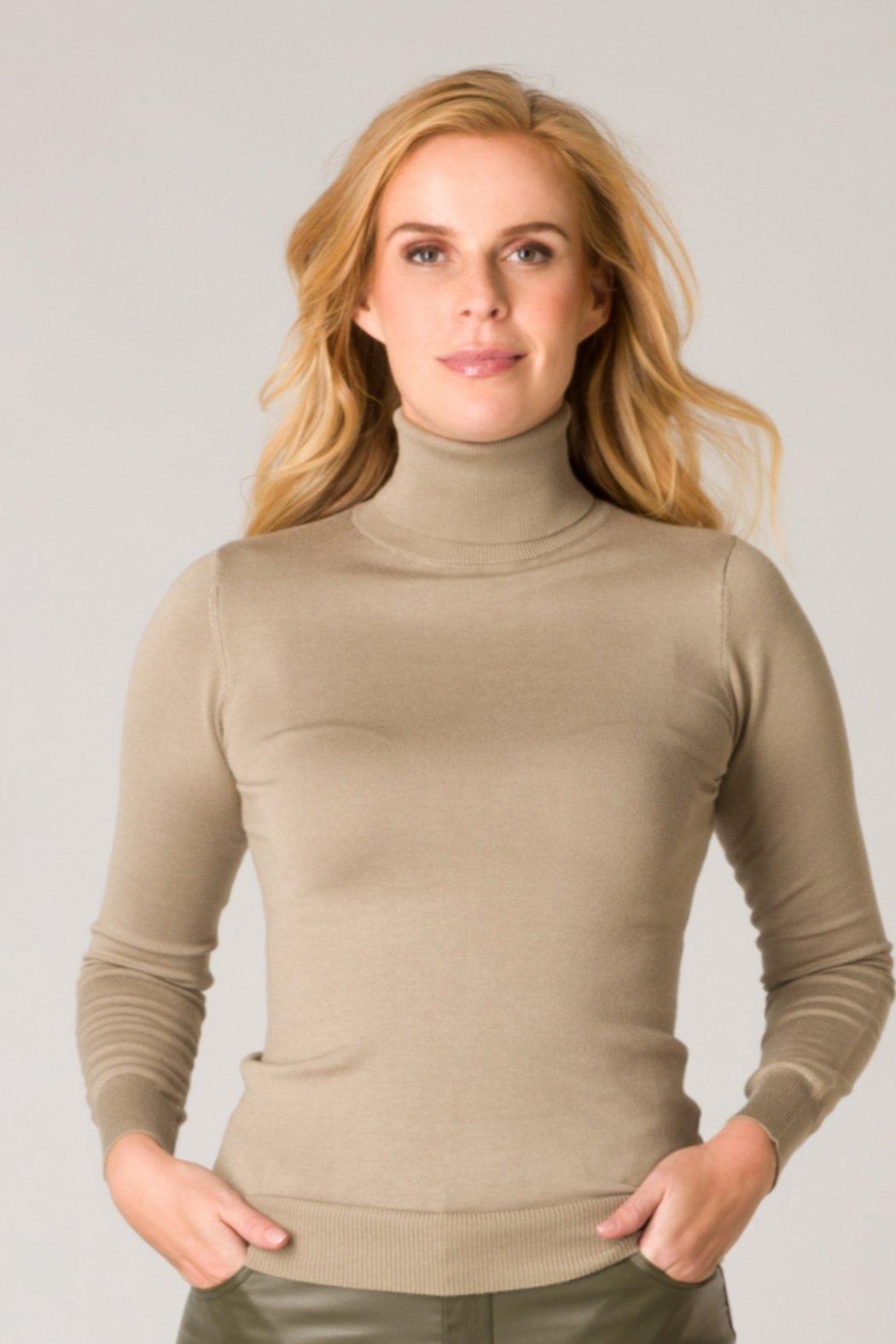 Long sleeve turtleneck light weight sweater Female Product Image