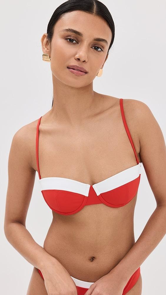 STAUD Jo Balconette Bikini Top | Shopbop Product Image