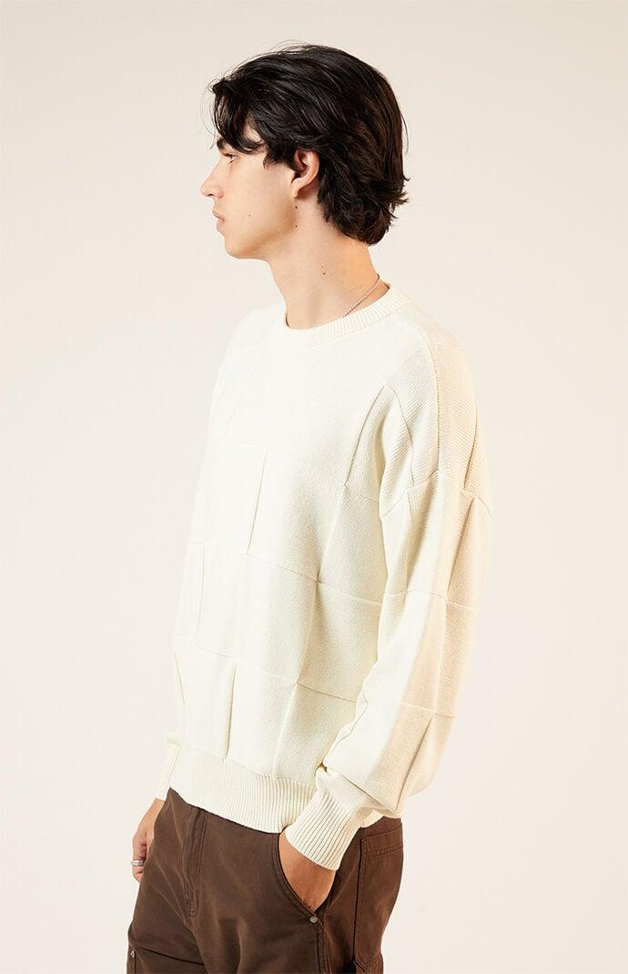 Men's Tonal Checkerboard Jacquard Sweater Product Image