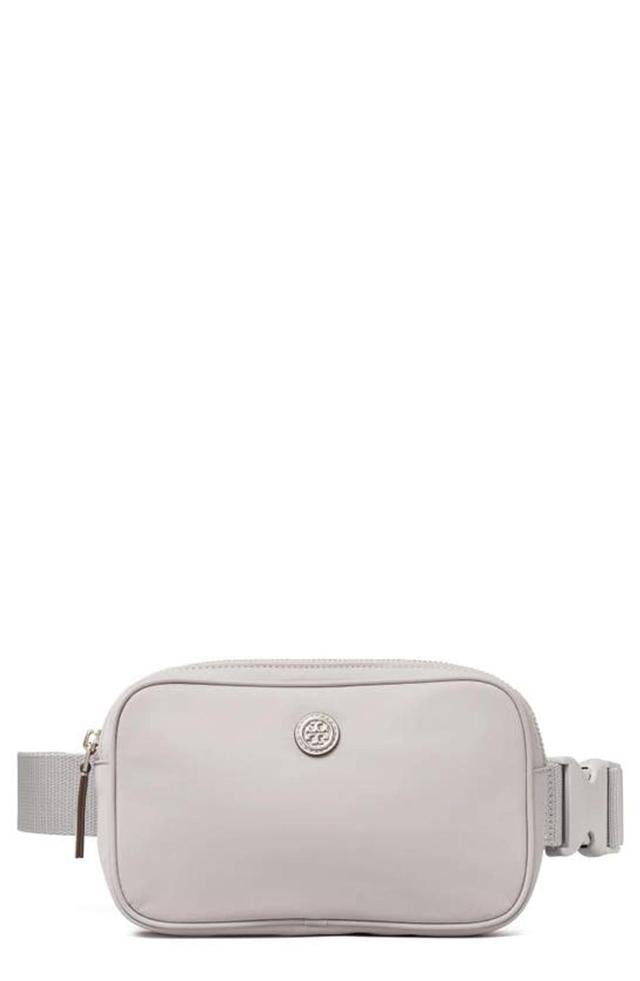 TORY BURCH Virginia Nylon Belt Bag In Bay Gray Product Image