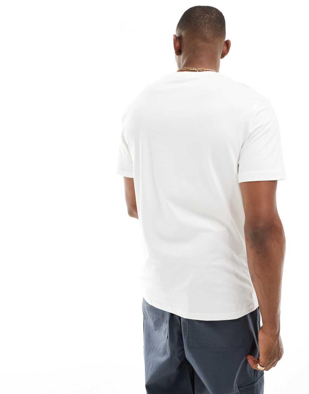 ONLY & SONS regular T-shirt with tonal logo in white Product Image