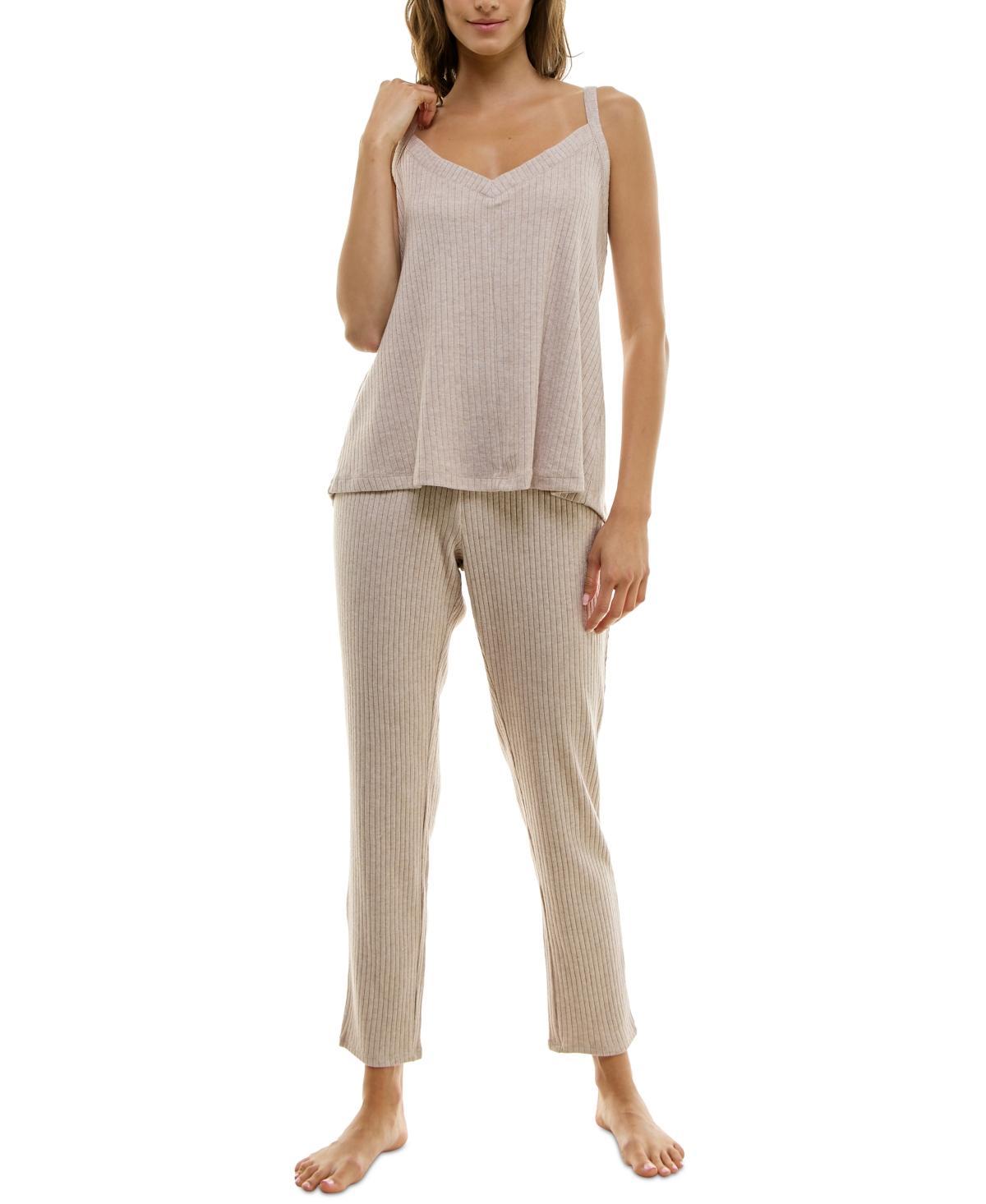 Roudelain Womens 2-Pc. Sweater-Knit Cami Pajamas Set Product Image