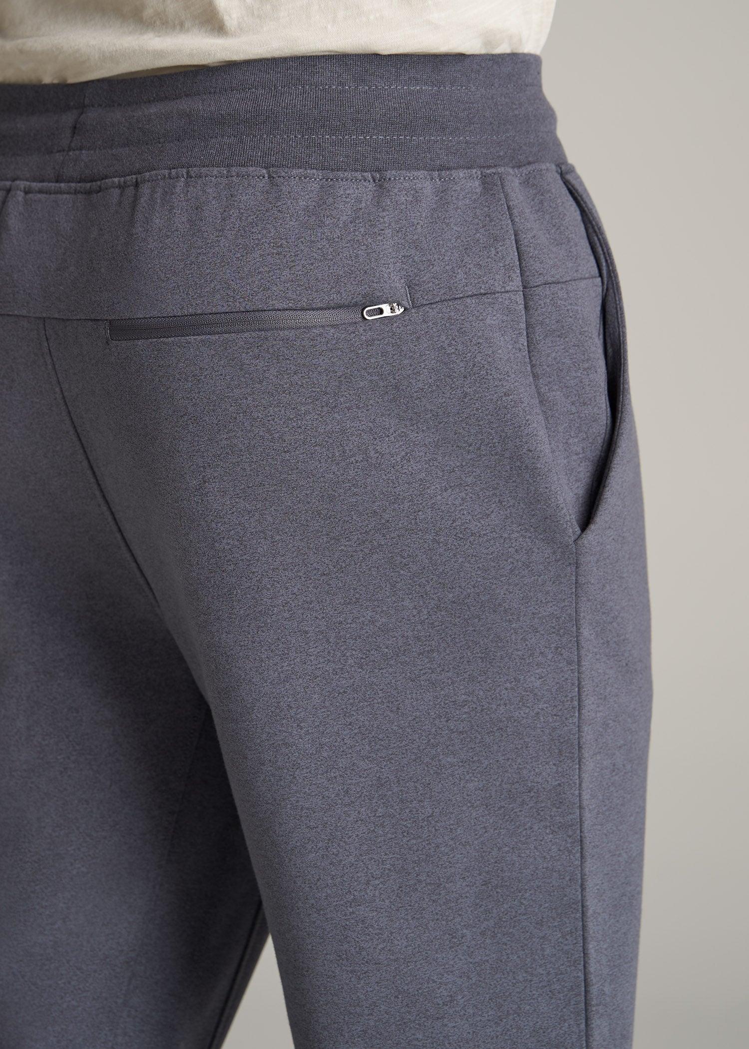 A.T. Performance French Terry Sweatpants for Tall Men in Tech Charcoal Mix Product Image