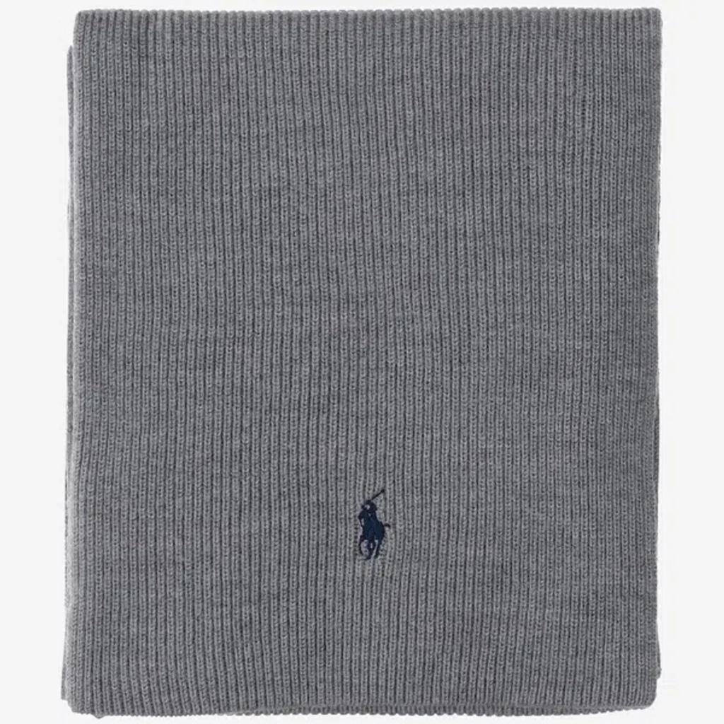 Wool Scarf With Logo In Grey Product Image