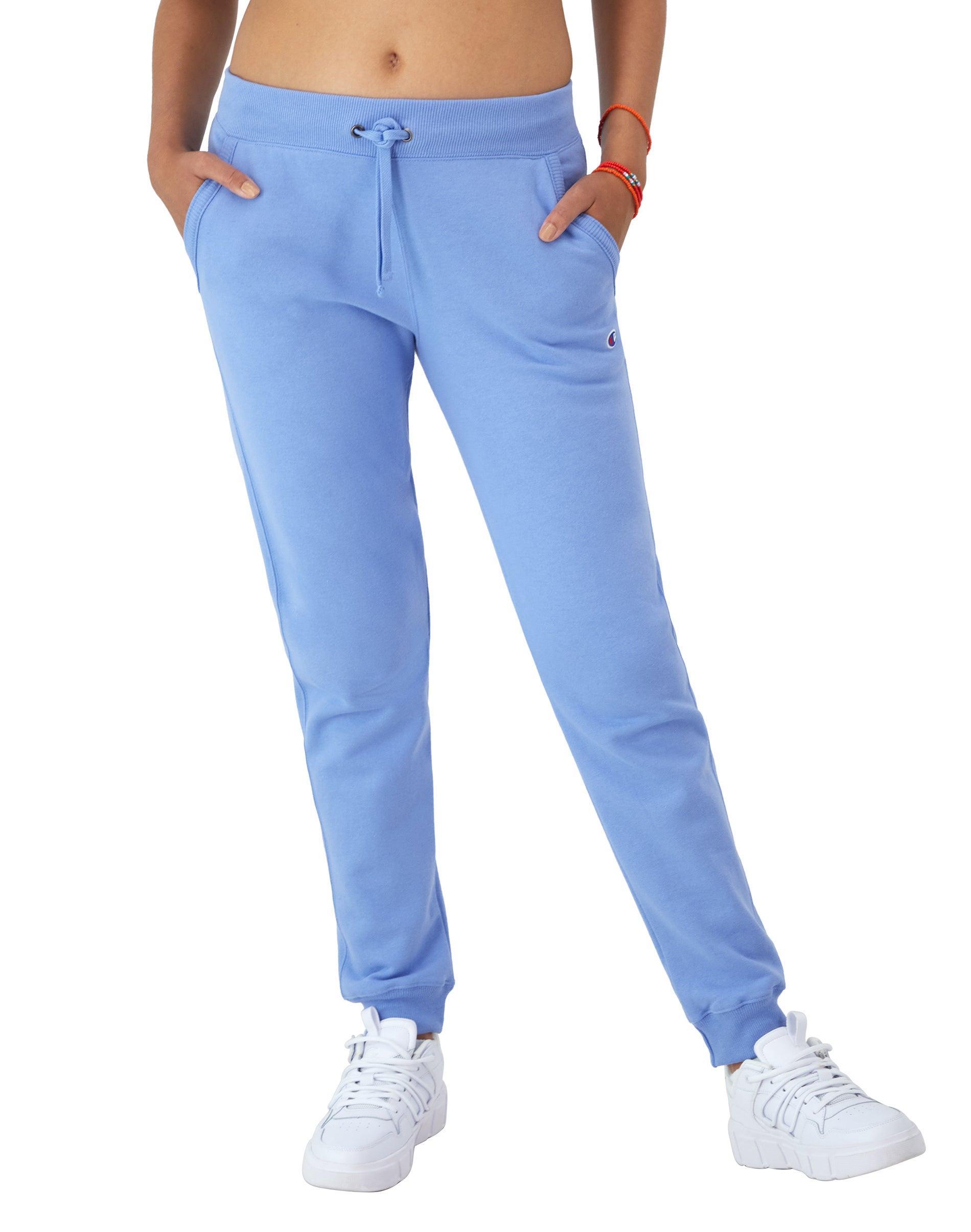 Womens Champion Powerblend Joggers, 29 Plaster Blue XS Product Image