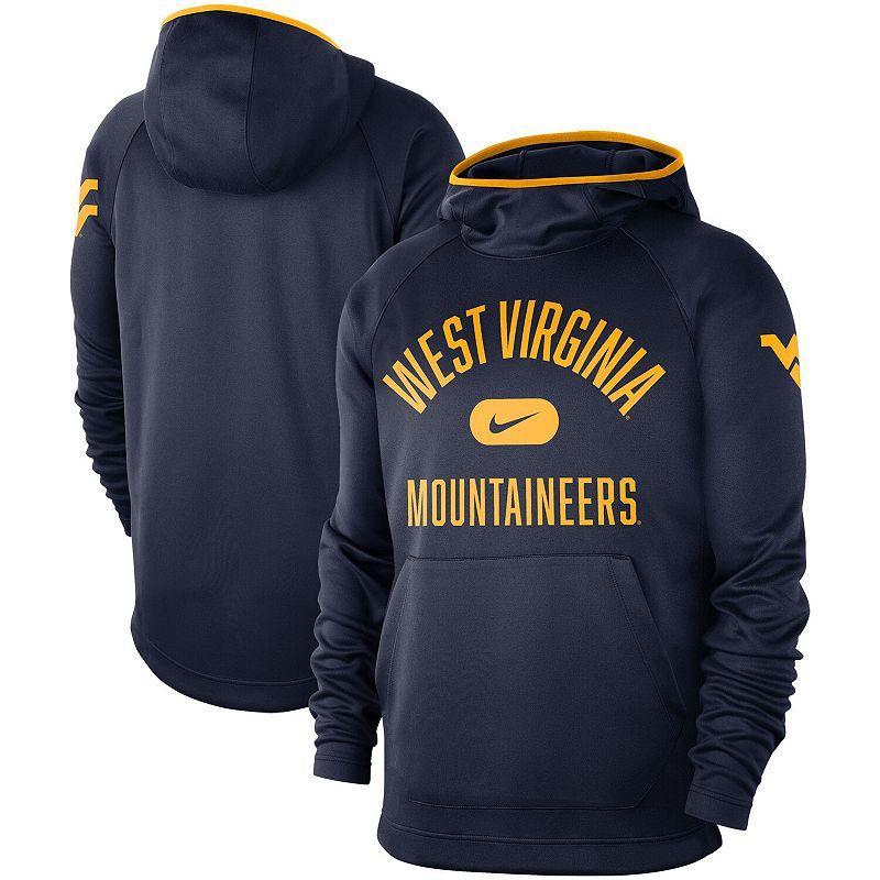 Mens Nike West Virginia Mountaineers Basketball Spotlight Performance Raglan Pullover Hoodie Blue Product Image