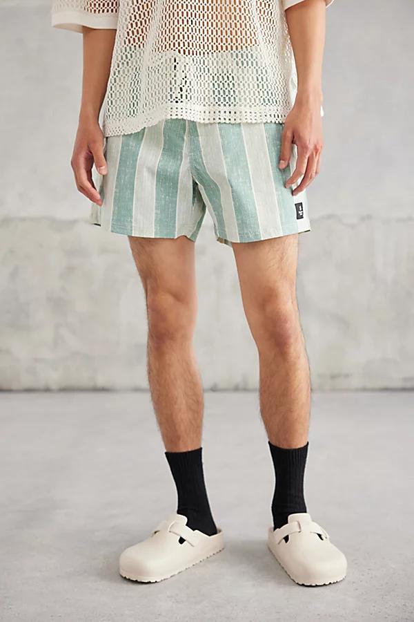 Standard Cloth Printed Stripe Swim Short Mens at Urban Outfitters Product Image