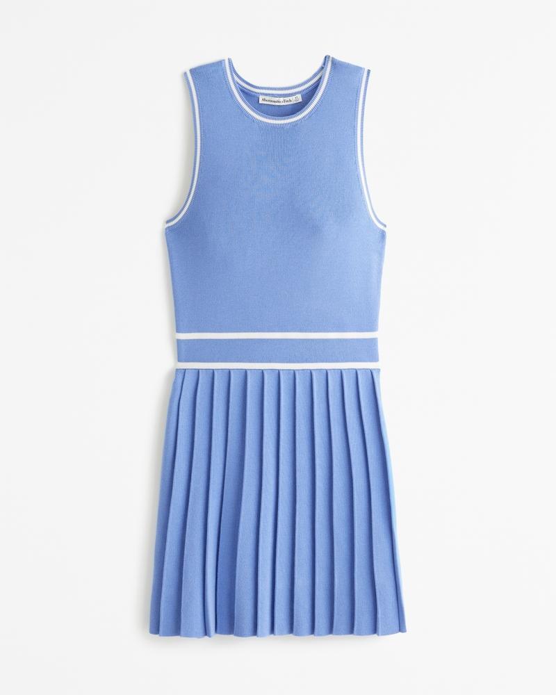 Pleated Mini Sweater Dress Product Image