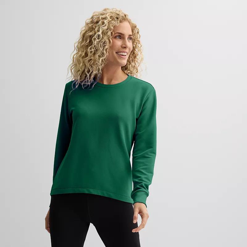 Womens Tek Gear Long Sleeve Ottoman Crewneck Top Product Image