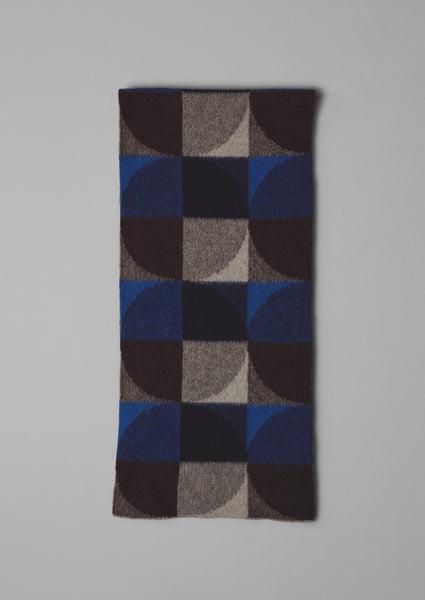 Colour Block Wool Scarf | Charcoal Multi Product Image