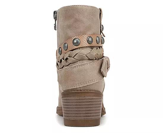 Blowfish Malibu Rally Womens Booties Brown Microsuede Product Image