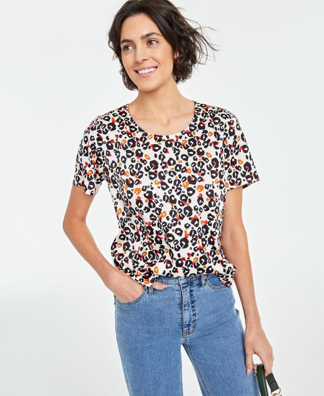 On 34th Womens Satin Relaxed Short-Sleeve Top, Created for Macys Product Image