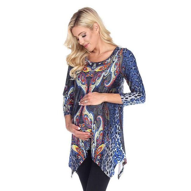 Maternity White Mark Multi-Print Tunic Top, Womens Product Image