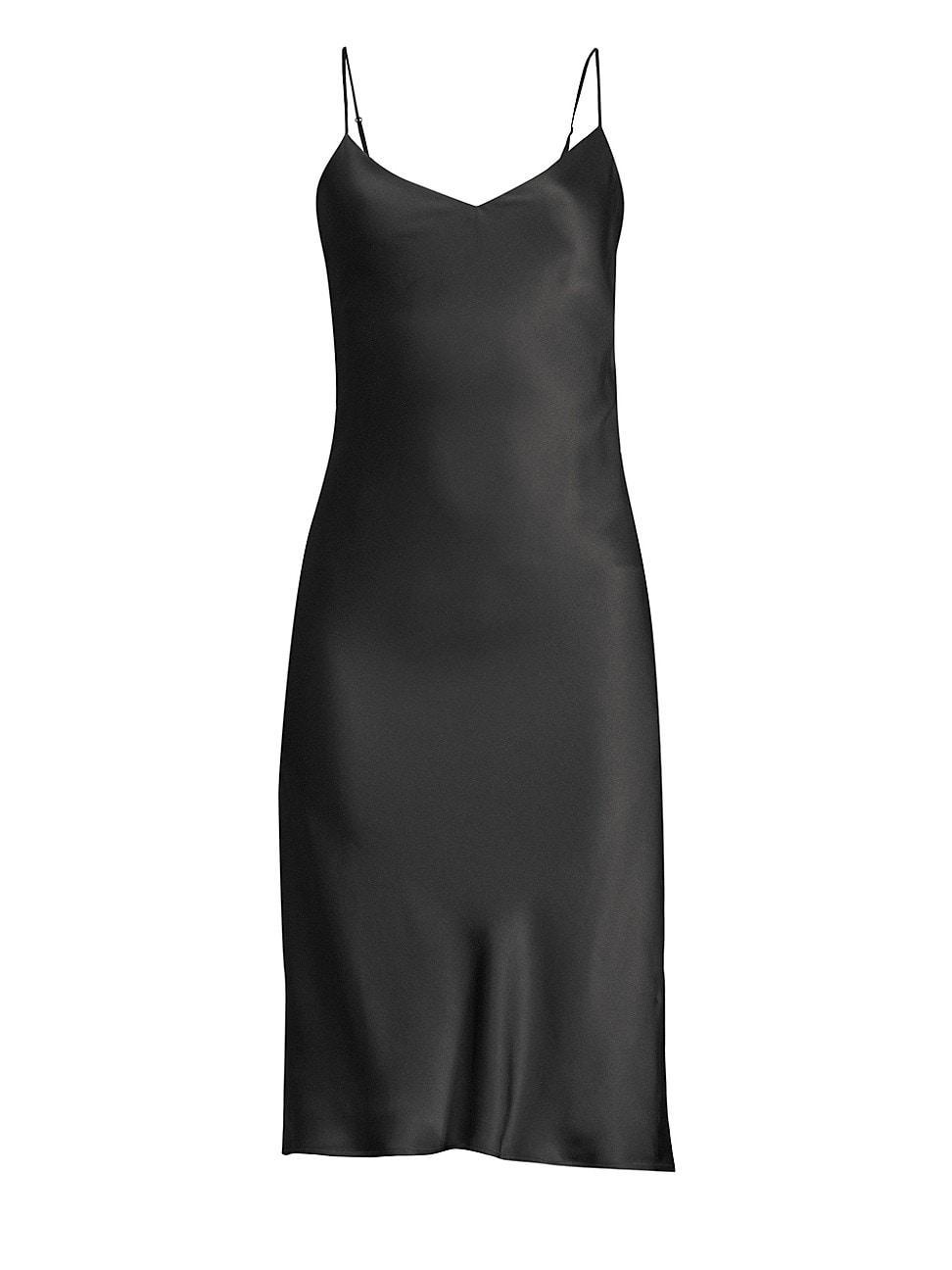 Jodie V-Neck Silk Slip Dress Product Image