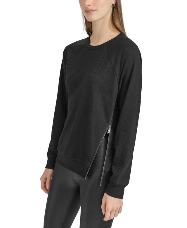 Marc New York Womens Side-Zip Crewneck Pullover Top Product Image