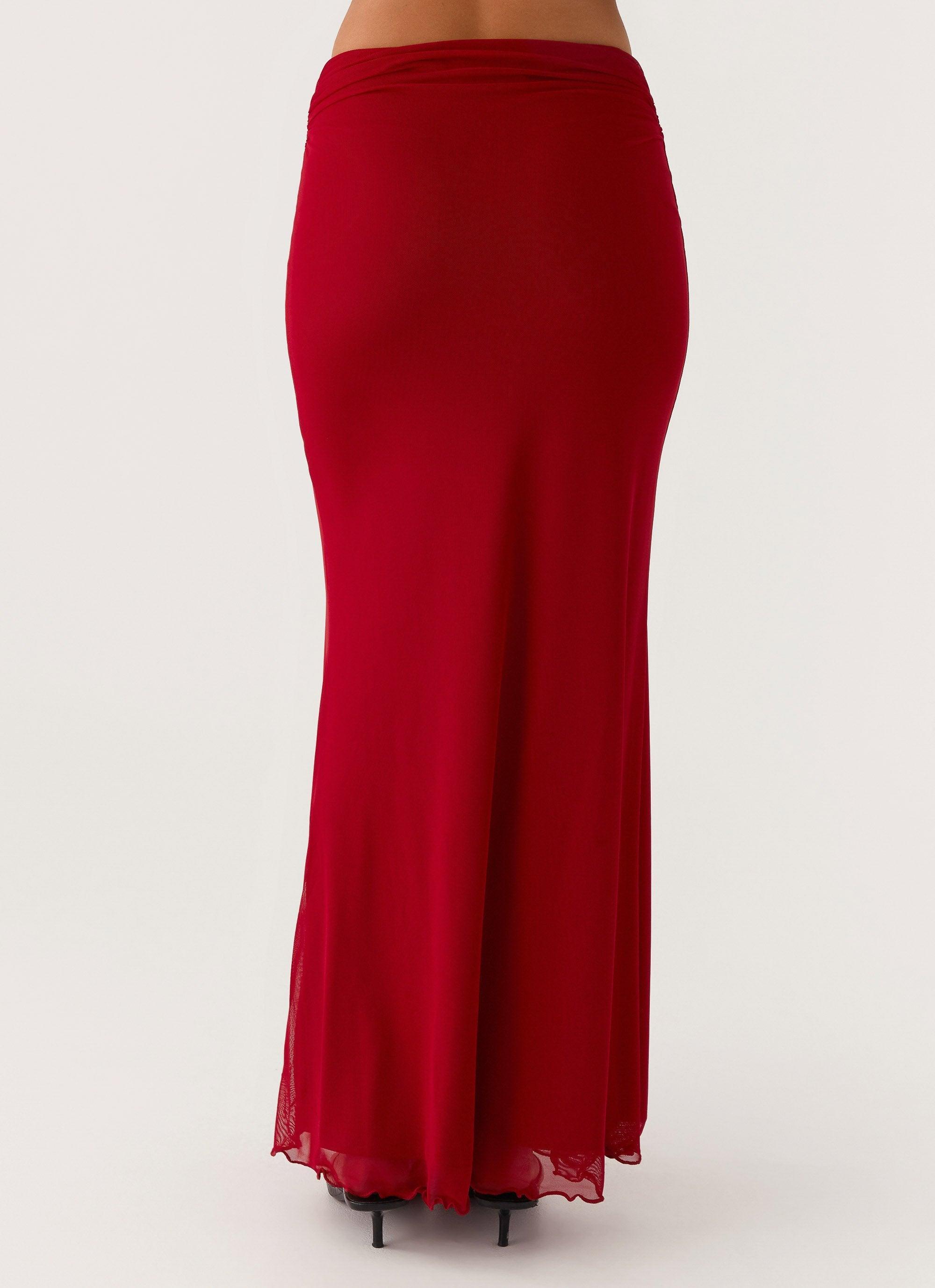 Rayne Maxi Skirt - Red Product Image