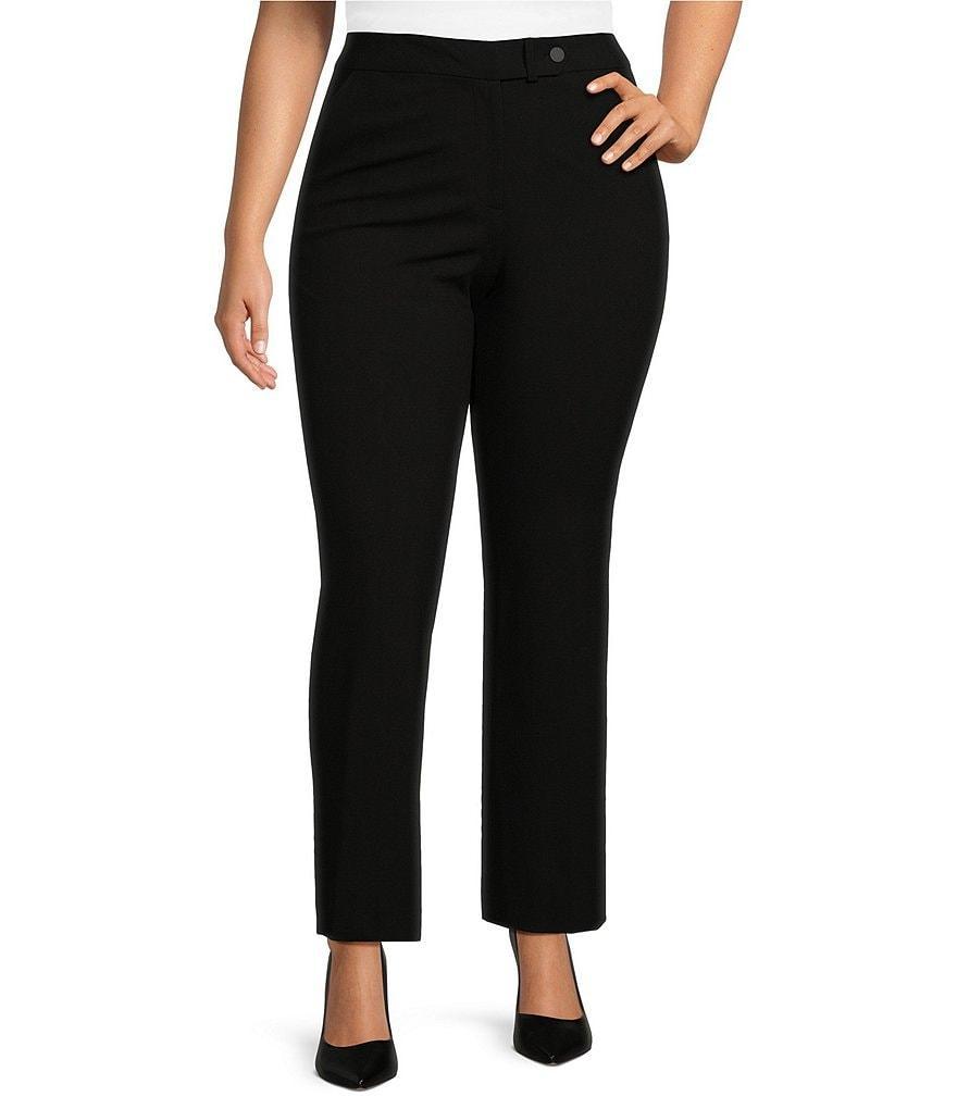 Investments Platinum Suiting Plus Size Straight Leg Pants Product Image