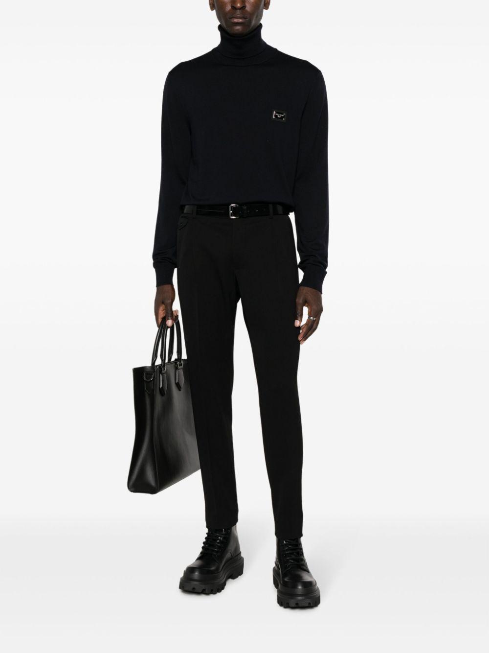 Tailored Virgin-wool Trousers In Black Product Image