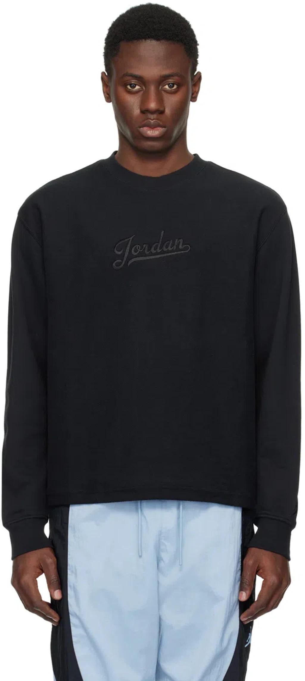 NIKE Flight Mvp Fleece Crewneck Sweatshirt In Black Product Image