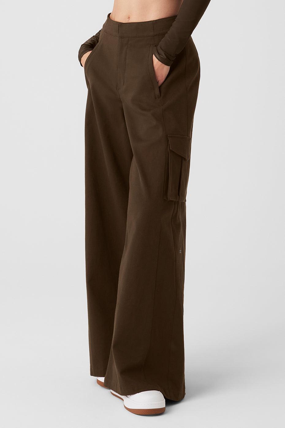 Show Off Cargo Wide Leg Trouser - Espresso Female Product Image