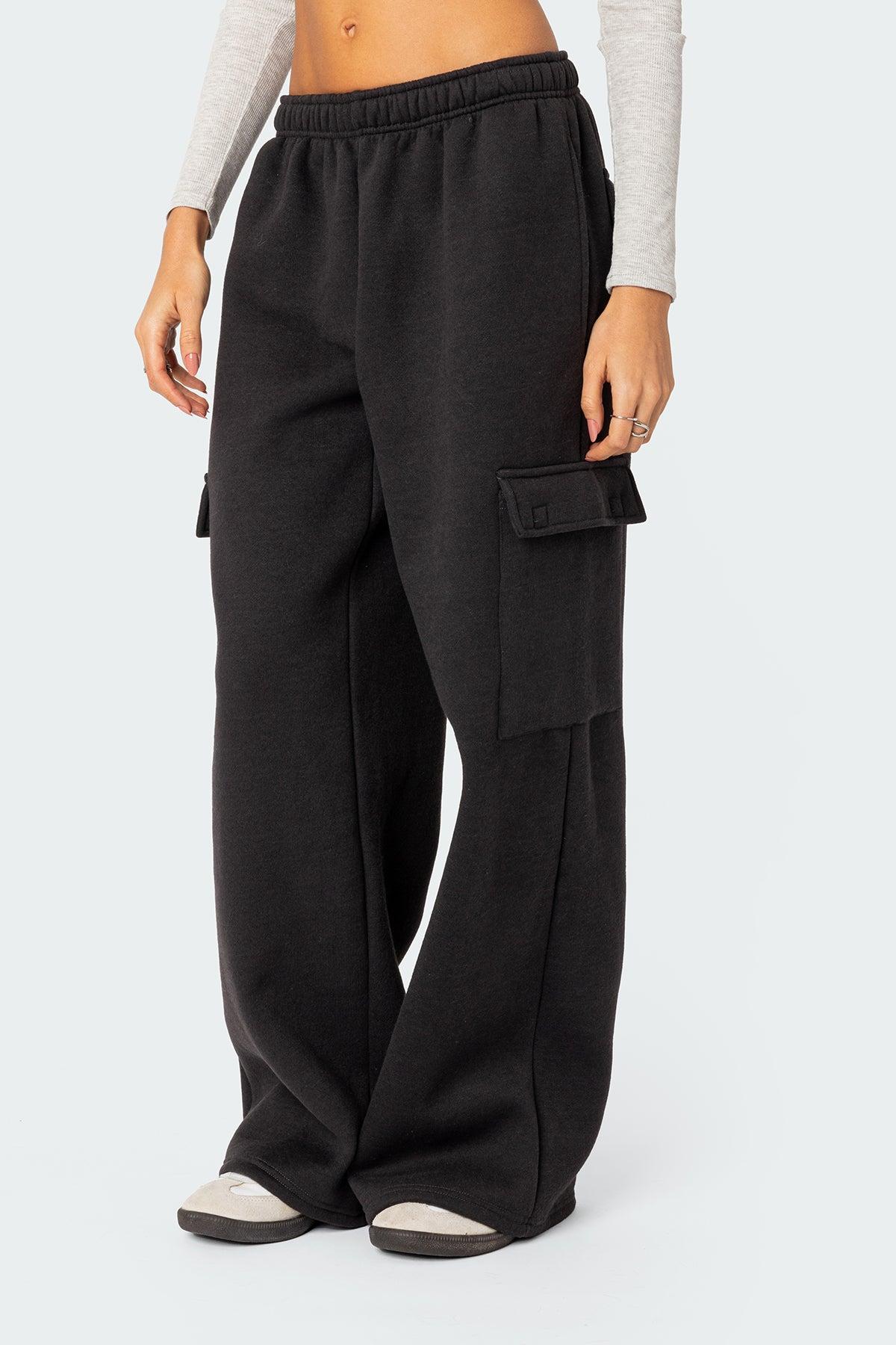 Wide Leg Cargo Sweatpants Product Image