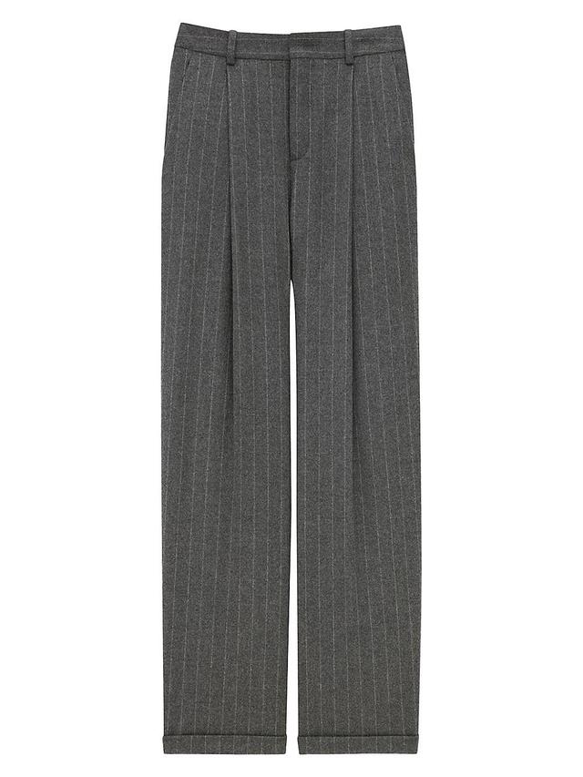 Mens 90s Pants in Striped Wool and Cashmere Flannel Product Image