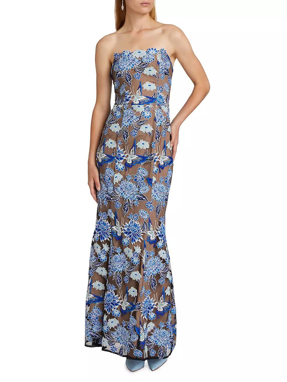 Renee Floral Embroidered Maxi Dress Product Image