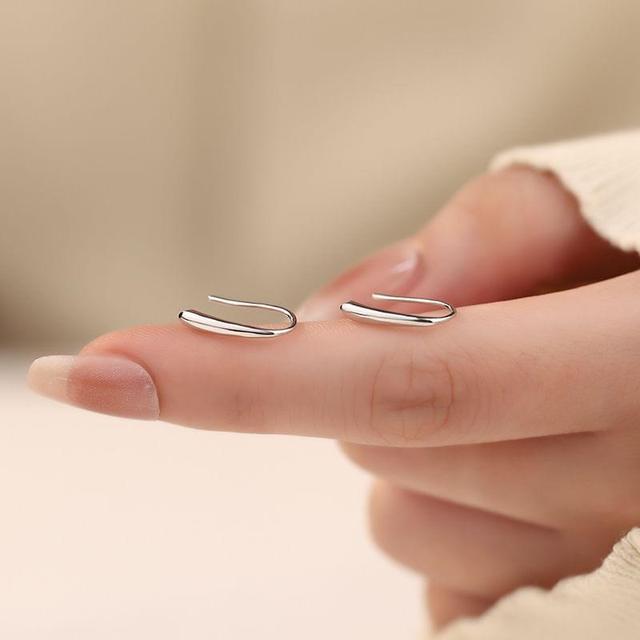 925 Sterling Silver Geometry Threader Earring Product Image