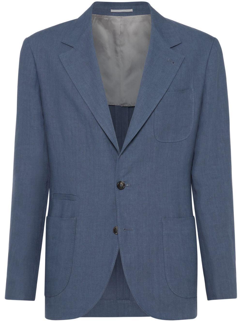 Patch-pocket Blazer In Indigo Product Image