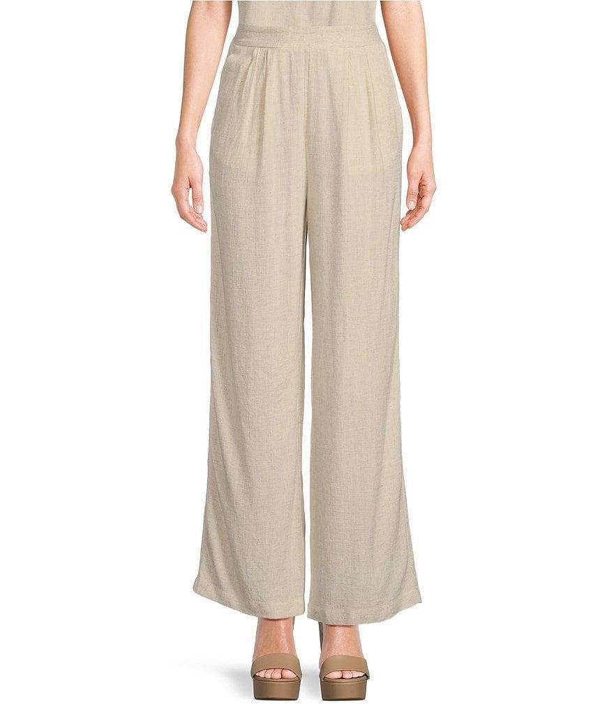 Blu Pepper Elastic Waist Coordinating Wide Leg Pants product image