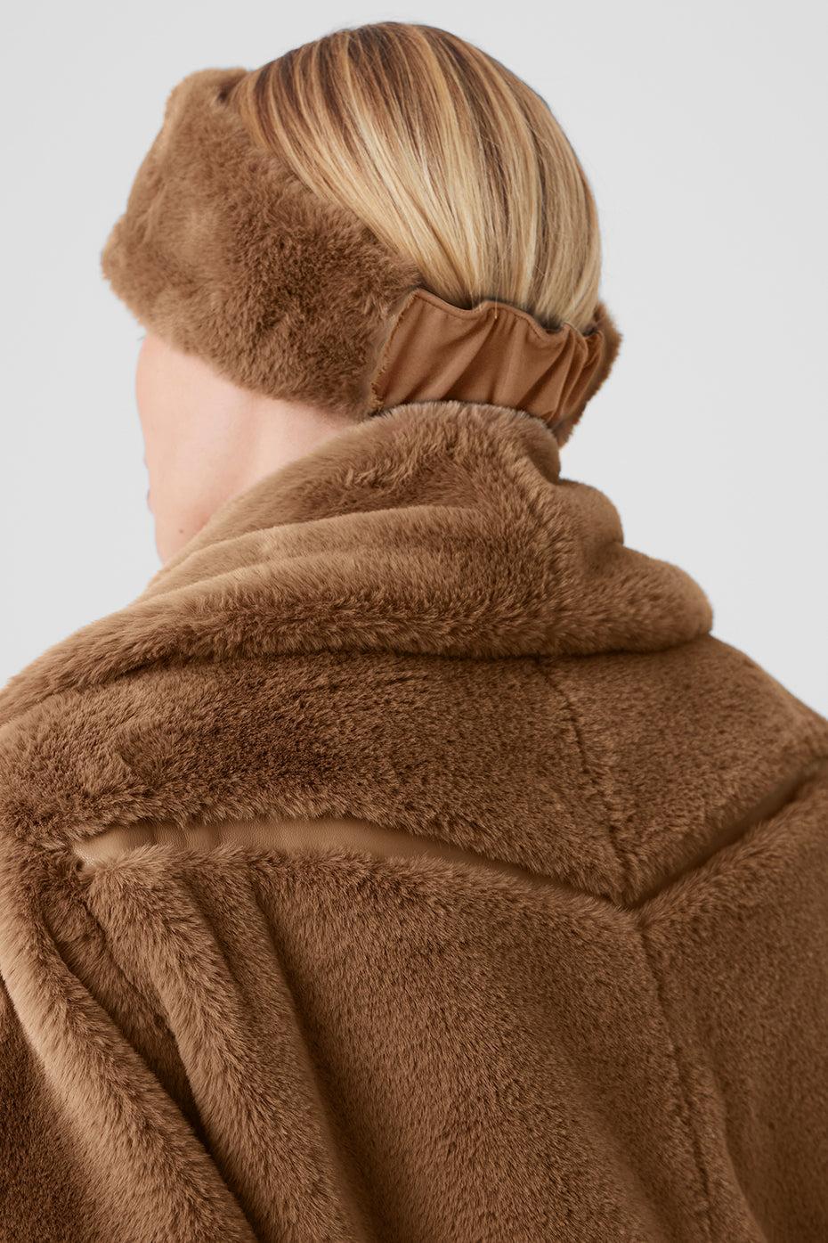 Faux Fur Ear Warmers - Toasted Almond Female Product Image