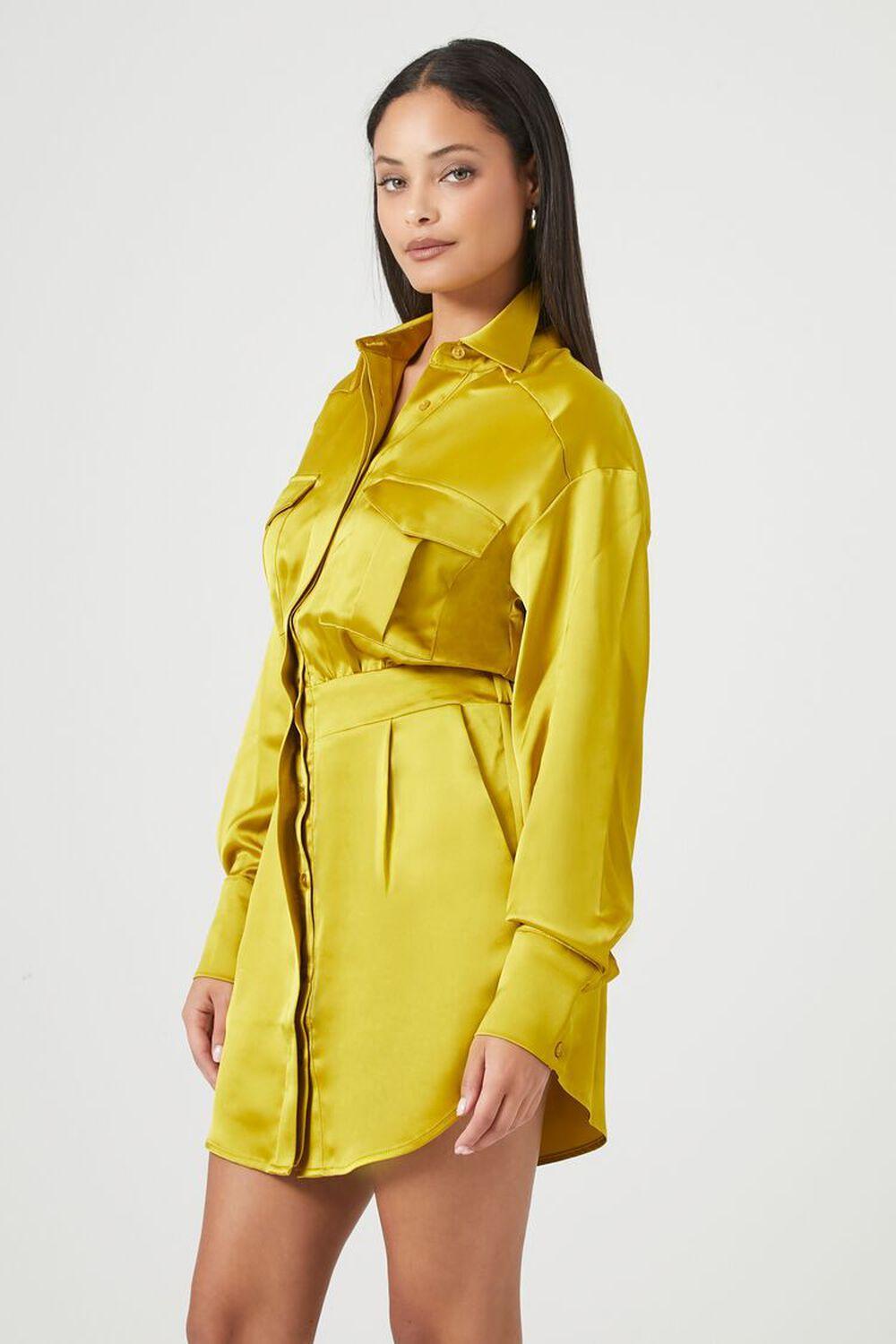 Satin Shirt Mini Dress | Forever 21 Product Image