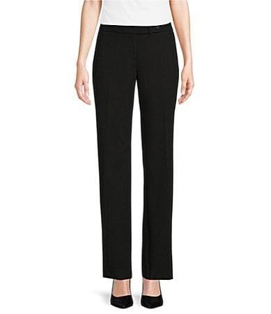 Calvin Klein Petite Size Classic Trouser Leg Slightly Flared Hem Pants Product Image