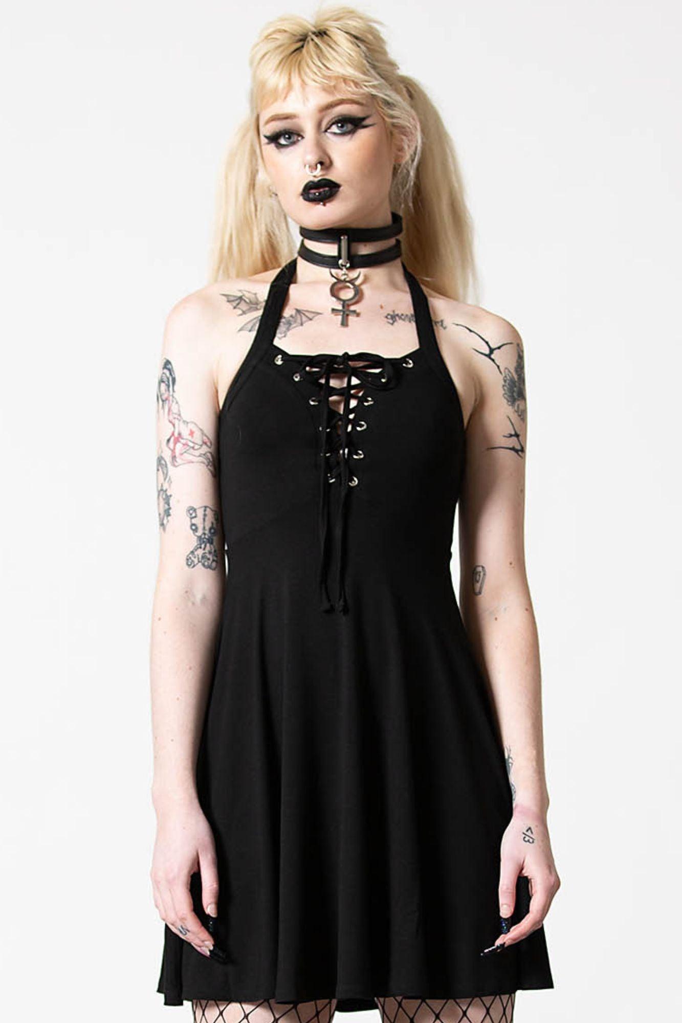 Gothica Halter Dress Female Product Image