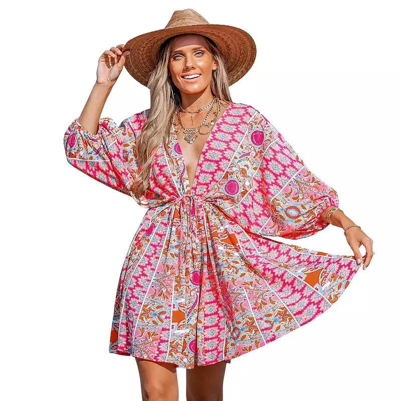 Womens CUPSHE Printed Coverup Dress Product Image