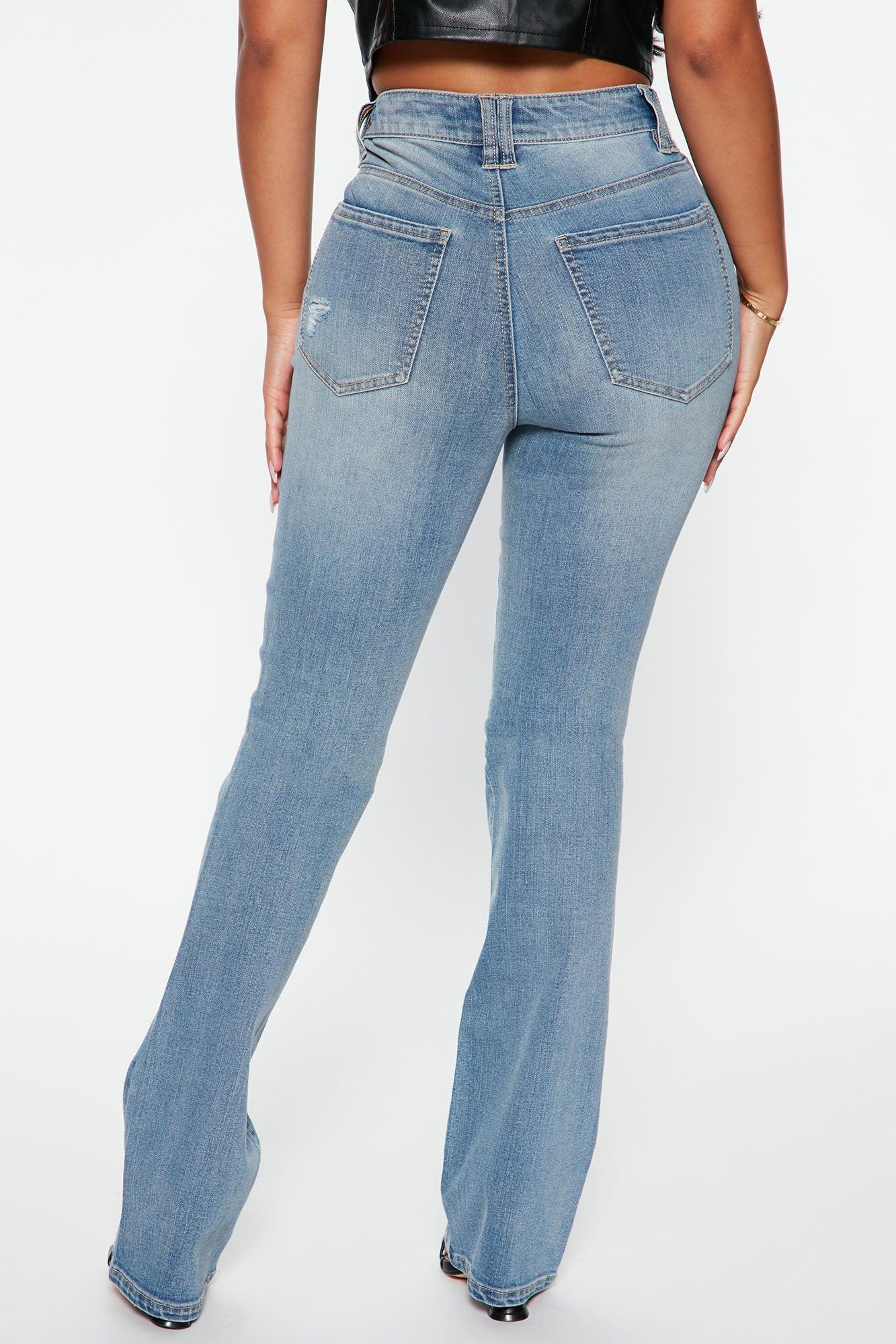 Bridget Distressed Bootcut Jeans - Light Wash Product Image