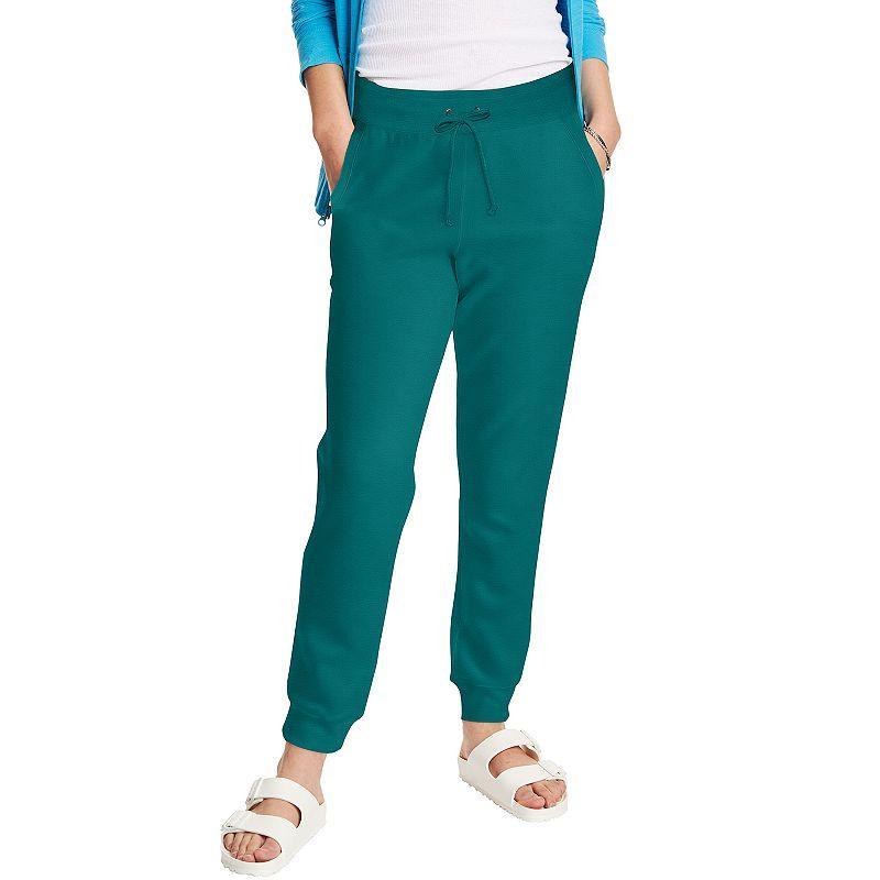 Womens Hanes French-Terry Joggers Blue Product Image