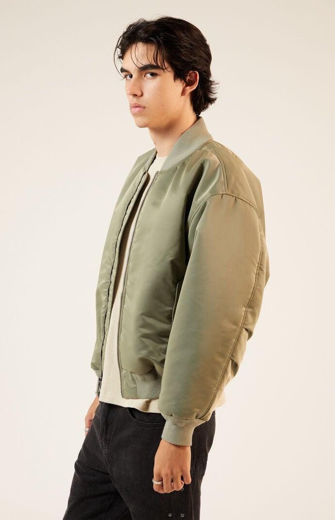 Mens Nylon Bomber Jacket - Product Image