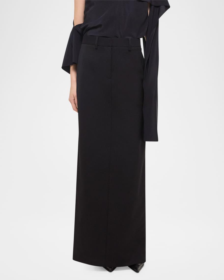 Zipped Wool Maxi Skirt Product Image